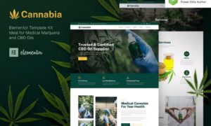 Cannabia – Medical Marijuana & CBD Oil Elementor Template Kit