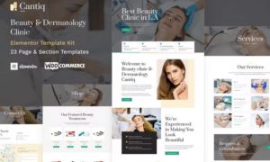 Cantiq – Beauty Clinic WordPress & Dermatologist Elementor Template Kit