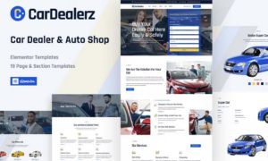 CarDealerz – Auto Dealer & Auto Shop Website Elementor Template Kit