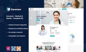 Carenow – Medical & Dentist Elementor Template Kit