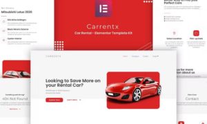 Carrentx – Car Rental Elementor Template Kit