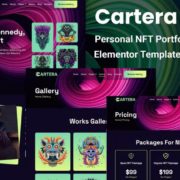 Cartera – Personal NFT Portfolio Elementor Template Kit