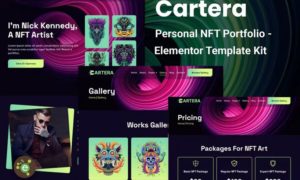 Cartera – Personal NFT Portfolio Elementor Template Kit