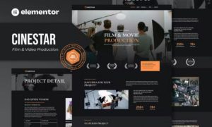 Cinestar – Film & Video Production Elementor Template Kit