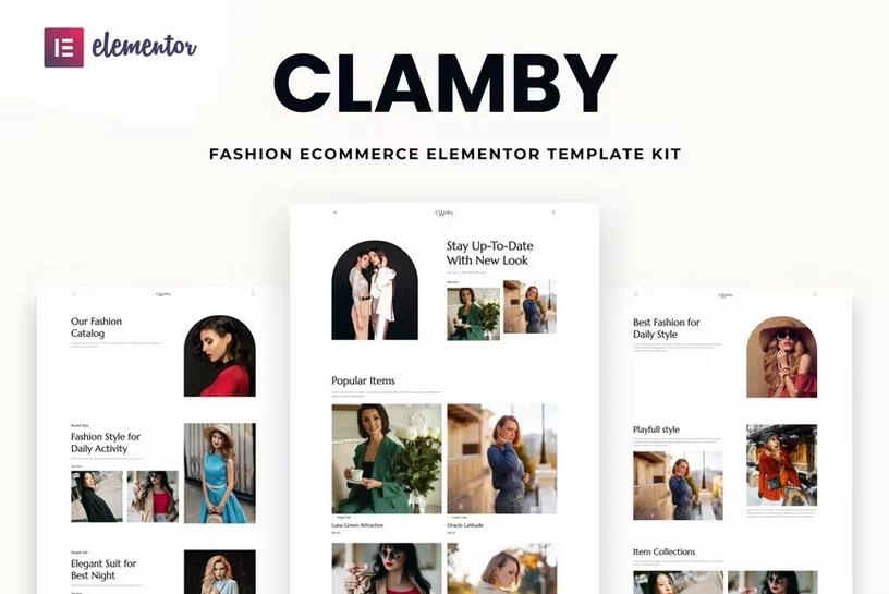 Clamby – Fashion Ecommerce Elementor Template Kit