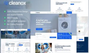 Cleanox – Laundry Service Elementor Template Kit