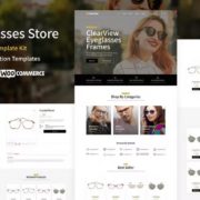 ClearView – Eyeglasses & Eyewear Store WooCommerce Elementor Template Kit