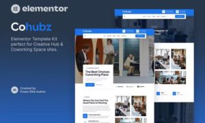 Cohubz – Creative Hub & Coworking Space Elementor Template Kit