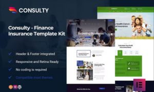 Consulty – Finance Consulting Elementor Template Kit