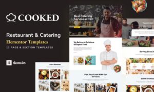 Cooked – Catering & Restaurant Website Elementor Template Kit