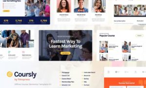 Coursly | Education & Offline Course Elementor Template Kit