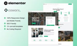 Coworx – Coworking Space & Virtual Office Elementor Template Kit