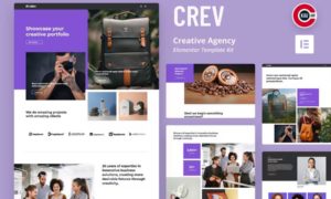 Crev – Creative Agency Elementor Template Kit