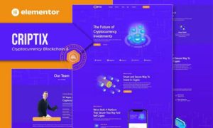 Criptix – Cryptocurrency Blockchain & Bitcoin Elementor Template Kit