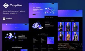 Cryptize – Blockchain Cryptocurrency & Bitcoin Elementor Template Kit