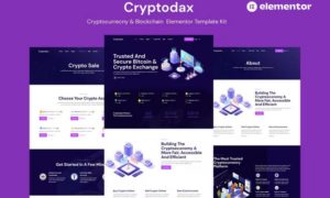 Cryptodax – Cryptocurrency & Blockchain Elementor Template Kit