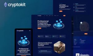 Cryptokit – Blockchain Cryptocurrency Elementor Template Kit