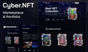 Cyber.NFT Marketplace & Portfolio Elementor Template Kit