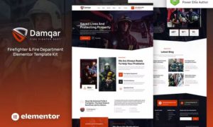 Damqar – Firefighter & Fire Department Elementor Template Kit