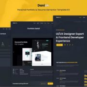 Danish – Personal Portfolio & Resume Elementor Template Kit