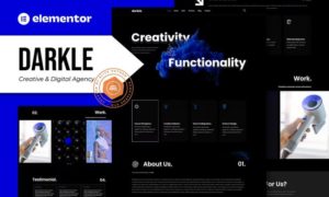 Darkle – Creative & Digital Agency Elementor Template Kit