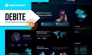 Debite – Card Payment & Online Payment Elementor Template Kit