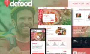 DeFood – Food Delivery Elementor Template Kit