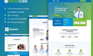 DentaCare – Dentist & Medical Elementor Template Kit