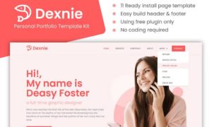 Dexnie – Personal Portfolio Elementor Template Kit