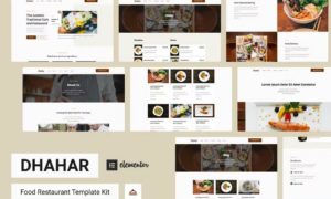 Dhahar – Restaurant Elementor Template Kit