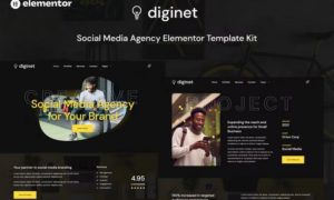 Diginet – Social Media Marketing Agency Elementor Template Kit