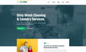 DirtyWash – Dry Cleaning & Laundry Service Elementor Template Kit