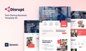 Disrupt – Tech Startup Business Elementor Template Kit