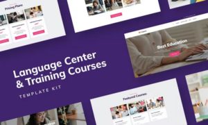 Distance Education – Language Center & Training Courses Template Kit