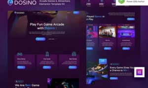 Dosino – Arcade Games & Attractions Elementor Template Kit