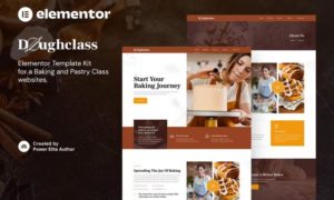 Doughclass – Baking & Pastry Class Elementor Template Kit