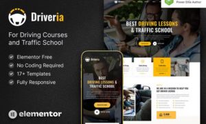 Driveria – Driving Course & Traffic School Elementor Template Kit