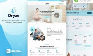 Dryze – Dry Cleaning & Laundry Service Elementor Template Kit