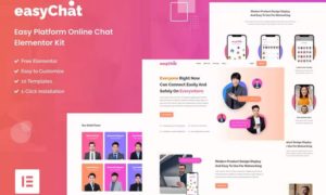 EasyChat – Online App Startup Elementor Template Kit