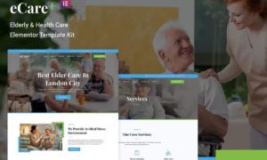 eCare – Elderly & Health Care Elementor Template Kit