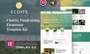 Ecoife – Charity Fundraising Elementor Template Kit