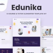 Edunika – Online Education Elementor Template Kit