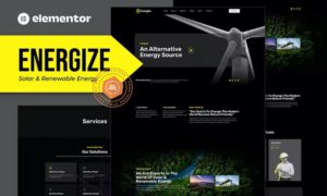 Energize – Solar & Renewable Energy Elementor Template Kit