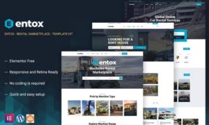 Entox – Car Rental Marketplace Elementor Template Kit