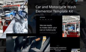 Esreb – Car & Motorcycle Wash Elementor Template Kit