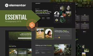 Essential – Photography NFT Portfolio Elementor Template Kit