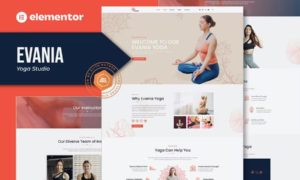 Evania – Yoga Studio Elementor Template Kit