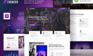 Evenizer – Event Planner & Organizer Elementor Template Kit