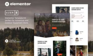 Ezer – Outdoor & Adventure Equipment Store Elementor Template Kit