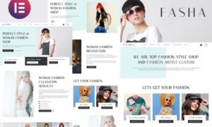 Fasha – Woman Fashion & Shop eCommerce Elementor Template Kit